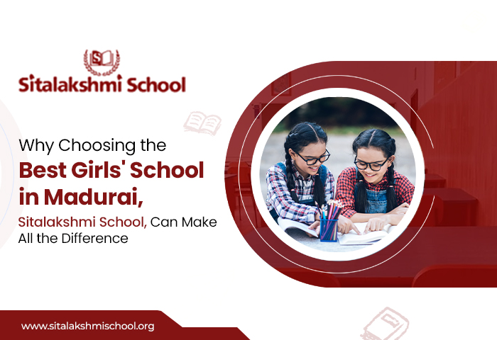 Two girls studying together at Sitalakshmi School, Madurai.